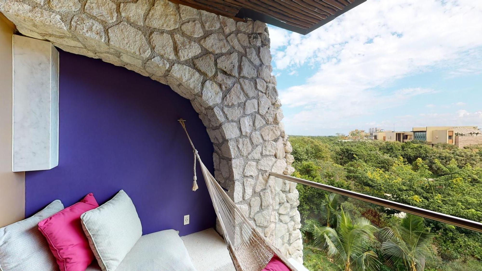 Hotel Xcaret Arte - All Parks All Fun Inclusive - Adults Only Xcaret Park Esterno foto Hammock on a balcony